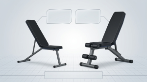 Adjustable weight bench comparison table PASYOU vs YOLEO for home gym