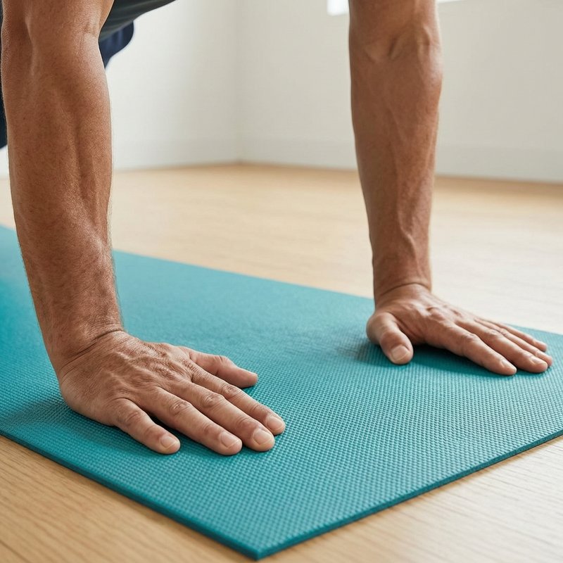 Correct forearm and hand positioning for plank exercise setup