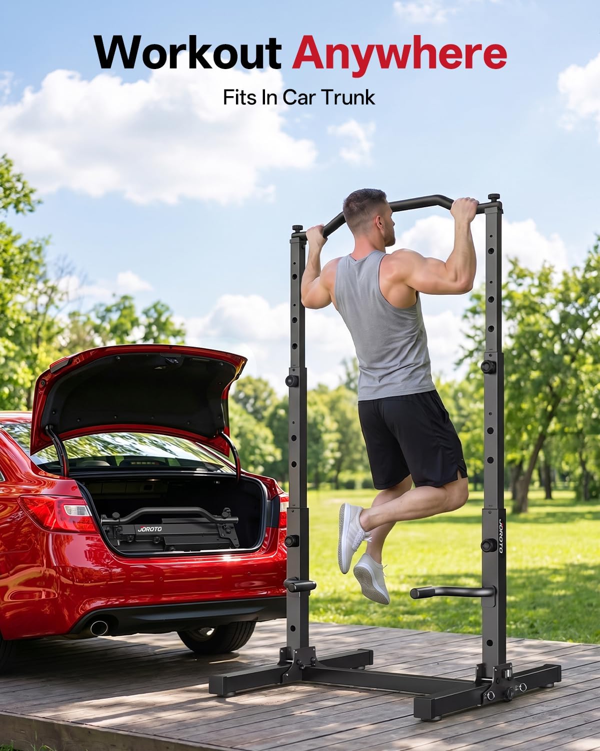 JOROTO Foldable Pull Up Dip Station