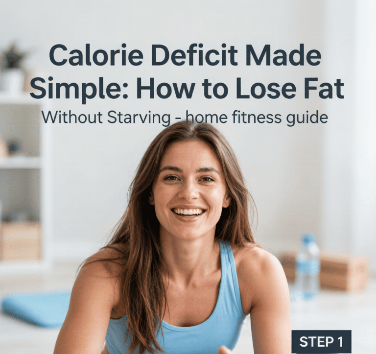 Calorie Deficit Made Simple: How to Lose Fat Without Starving - home fitness guide illustration