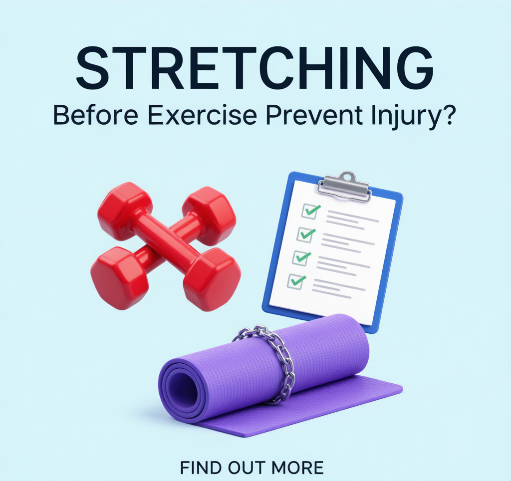 Does Stretching Before Exercise Prevent Injury? What the Science Says - home fitness guide illustration