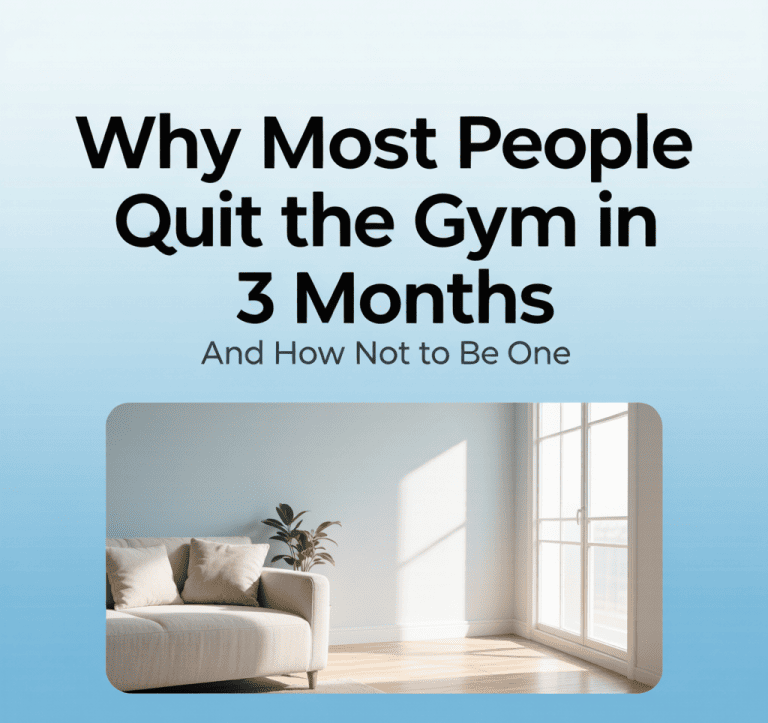 Why Most People Quit the Gym in 3 Months (And How Not to Be One) - home fitness guide illustration