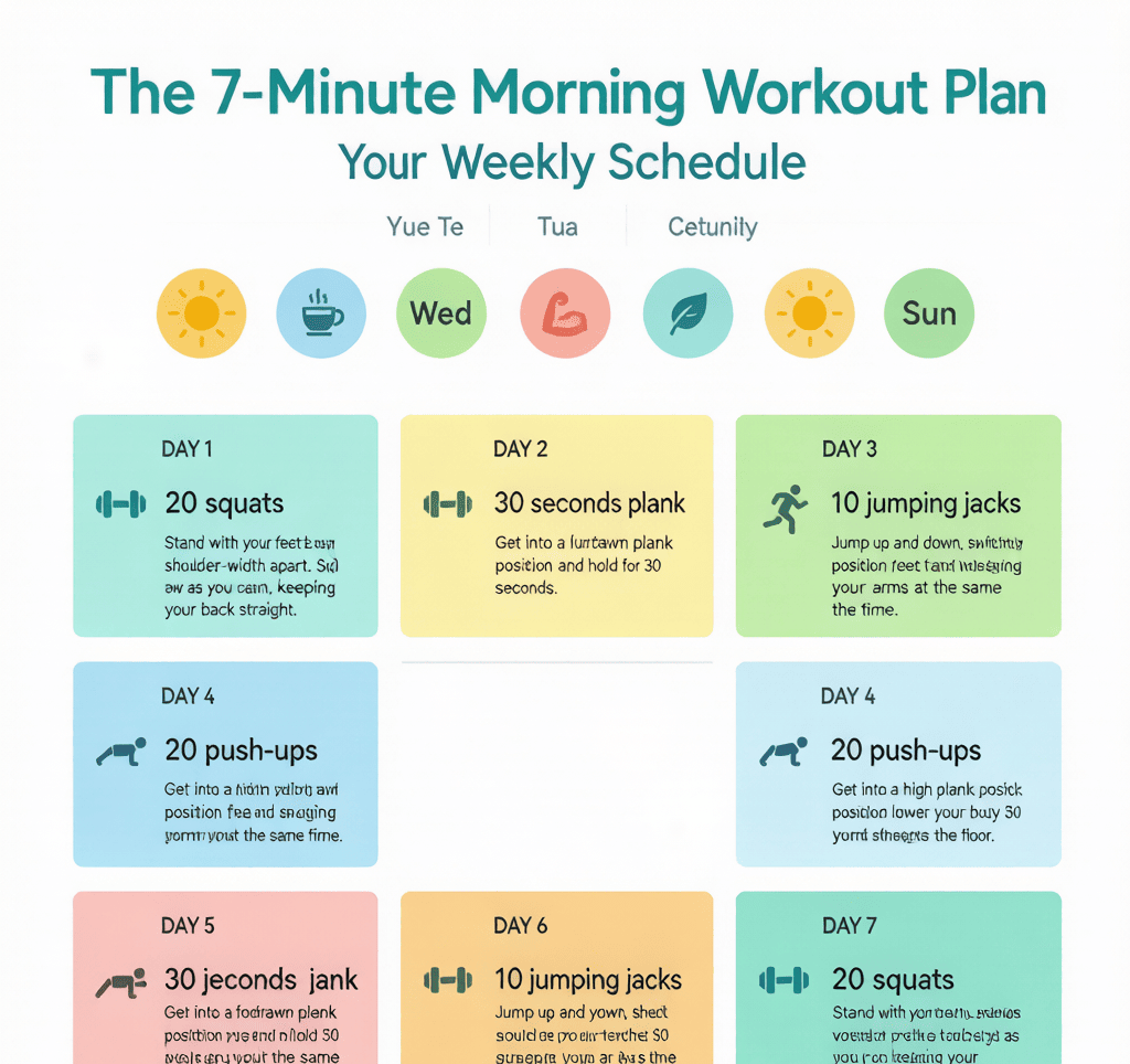 The 7-Minute Morning Workout Plan: Your Weekly Schedule