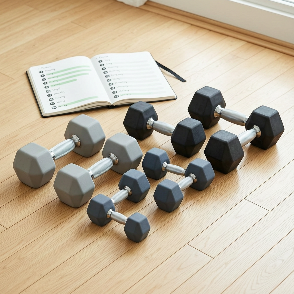 Dumbbell row exercise
