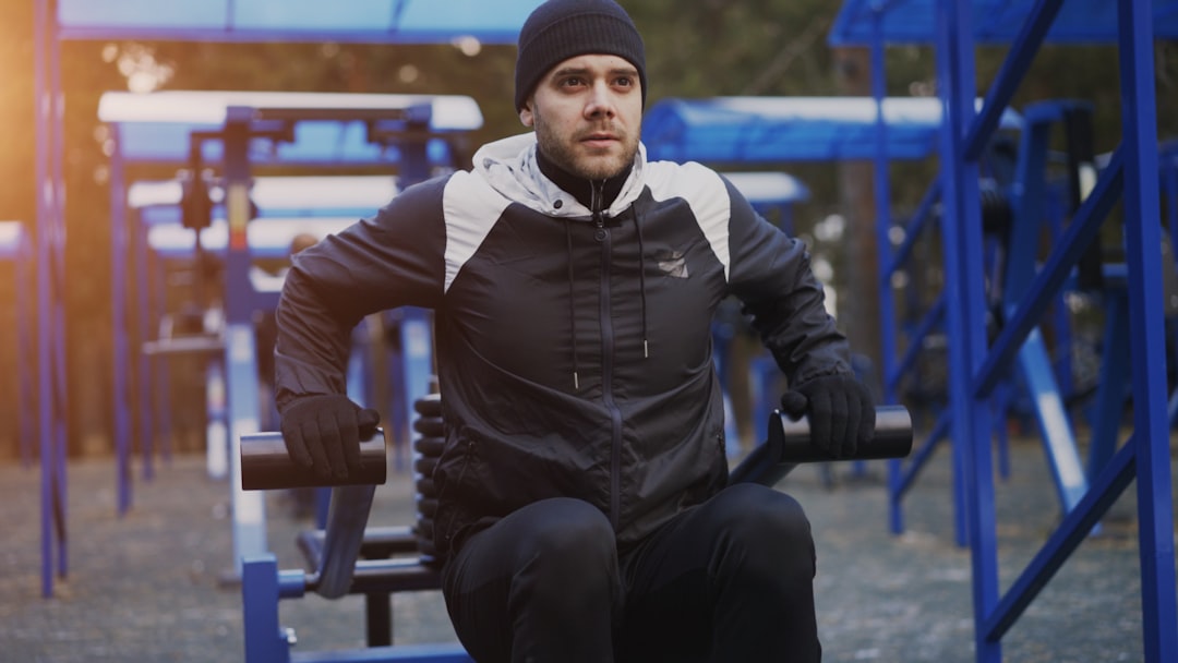 Barbell bench press chest workout in gym