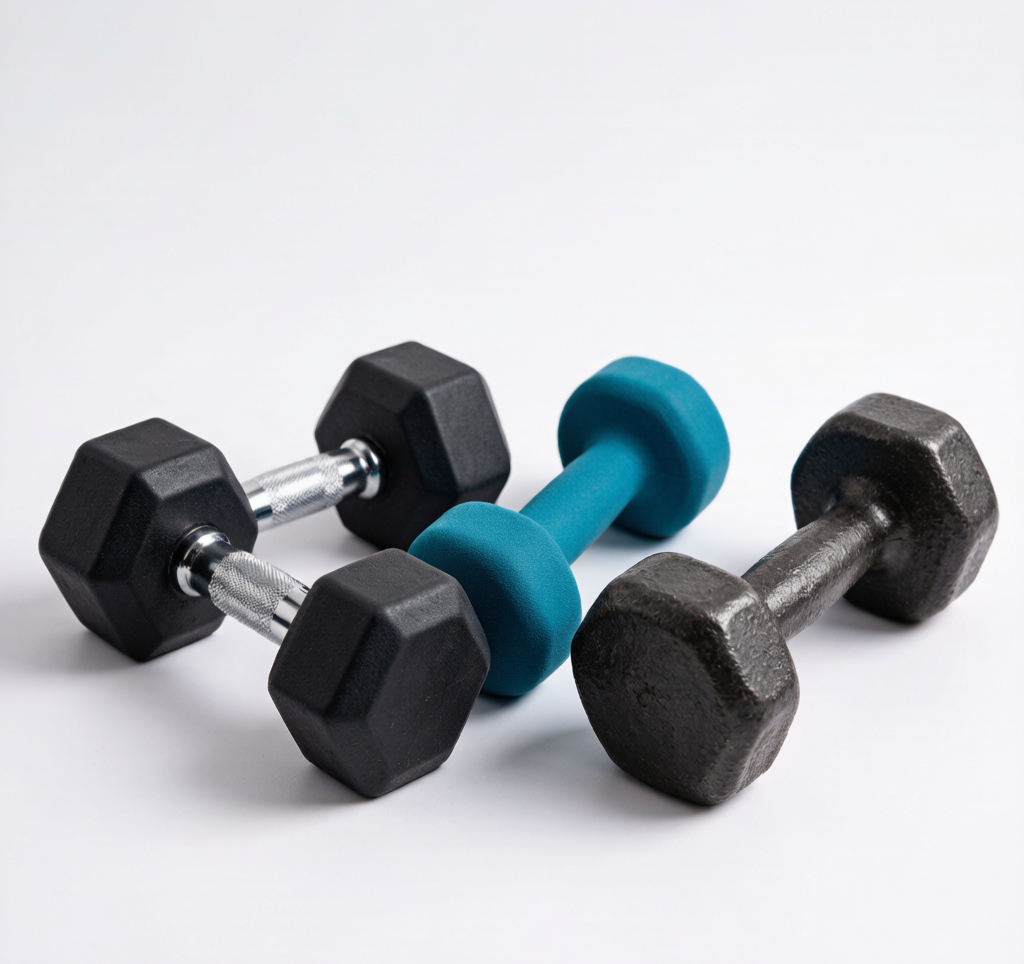 Rubber Hex vs Neoprene vs Cast Iron Dumbbells Comparison