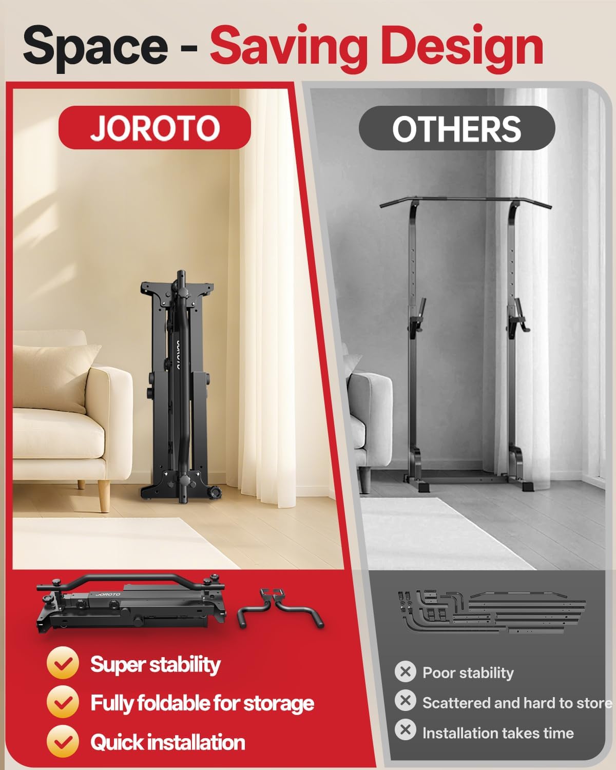 JOROTO JU30 foldable design vs competitor comparison