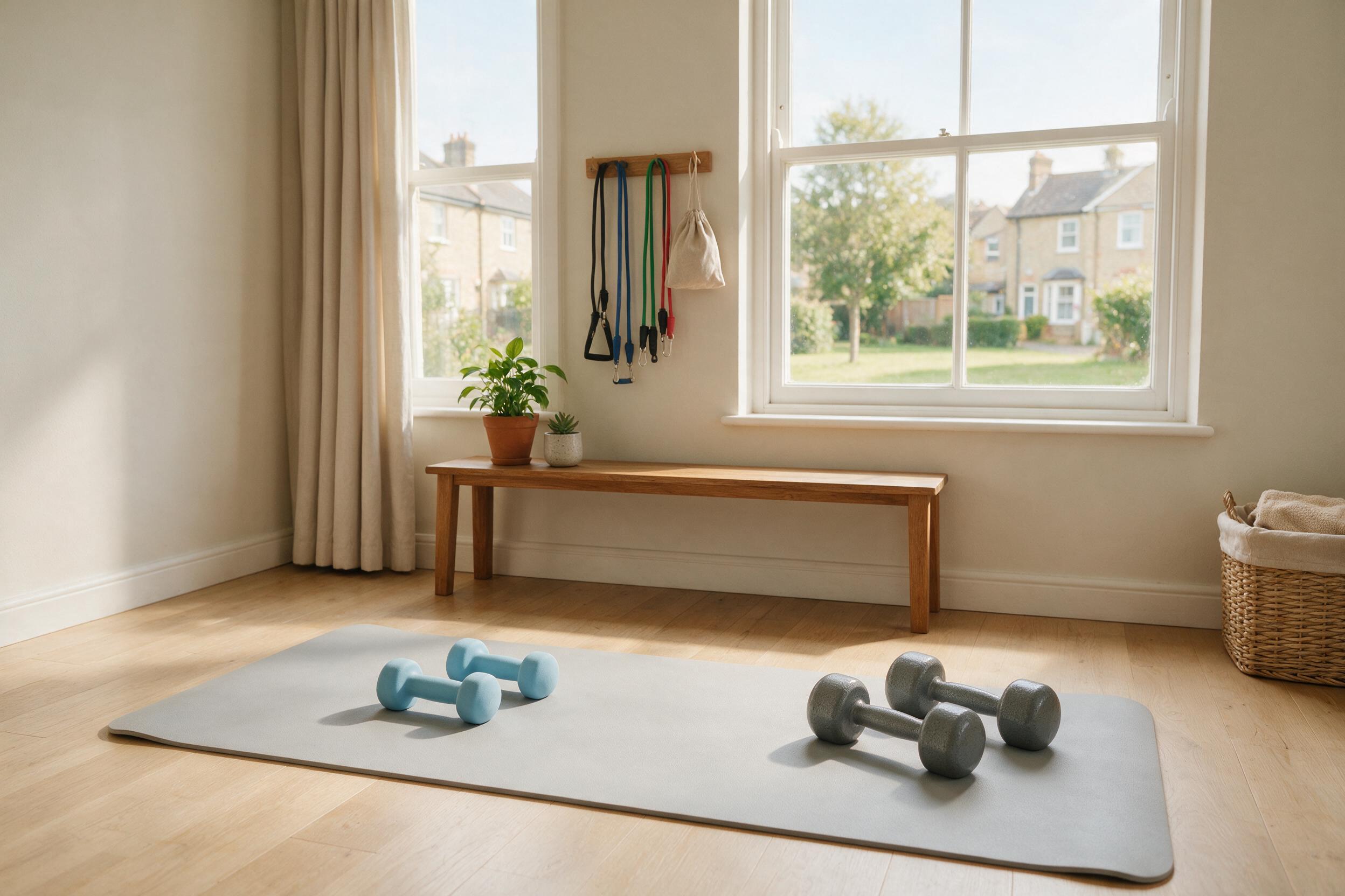 Minimal home gym with budget equipment