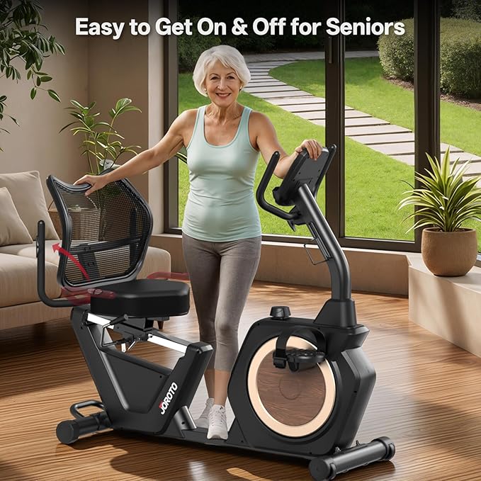 JOROTO JH50 recumbent exercise bike backlit LCD display and console