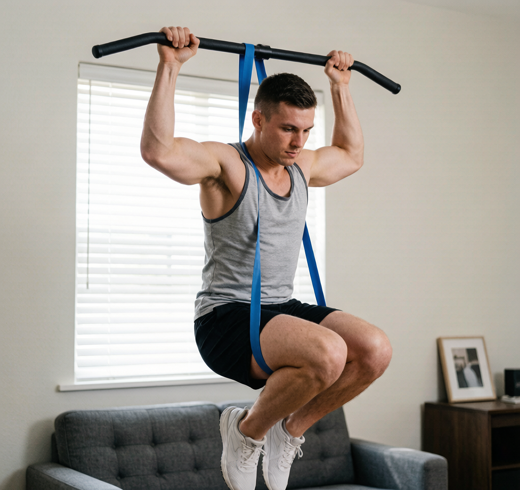 Assisted pull-up with resistance band