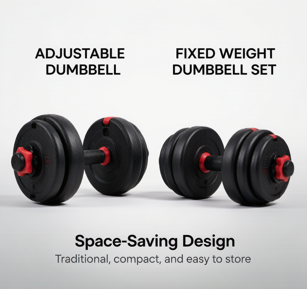 Adjustable vs fixed dumbbell comparison