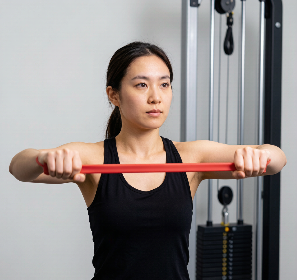 Shoulder external rotation band exercise