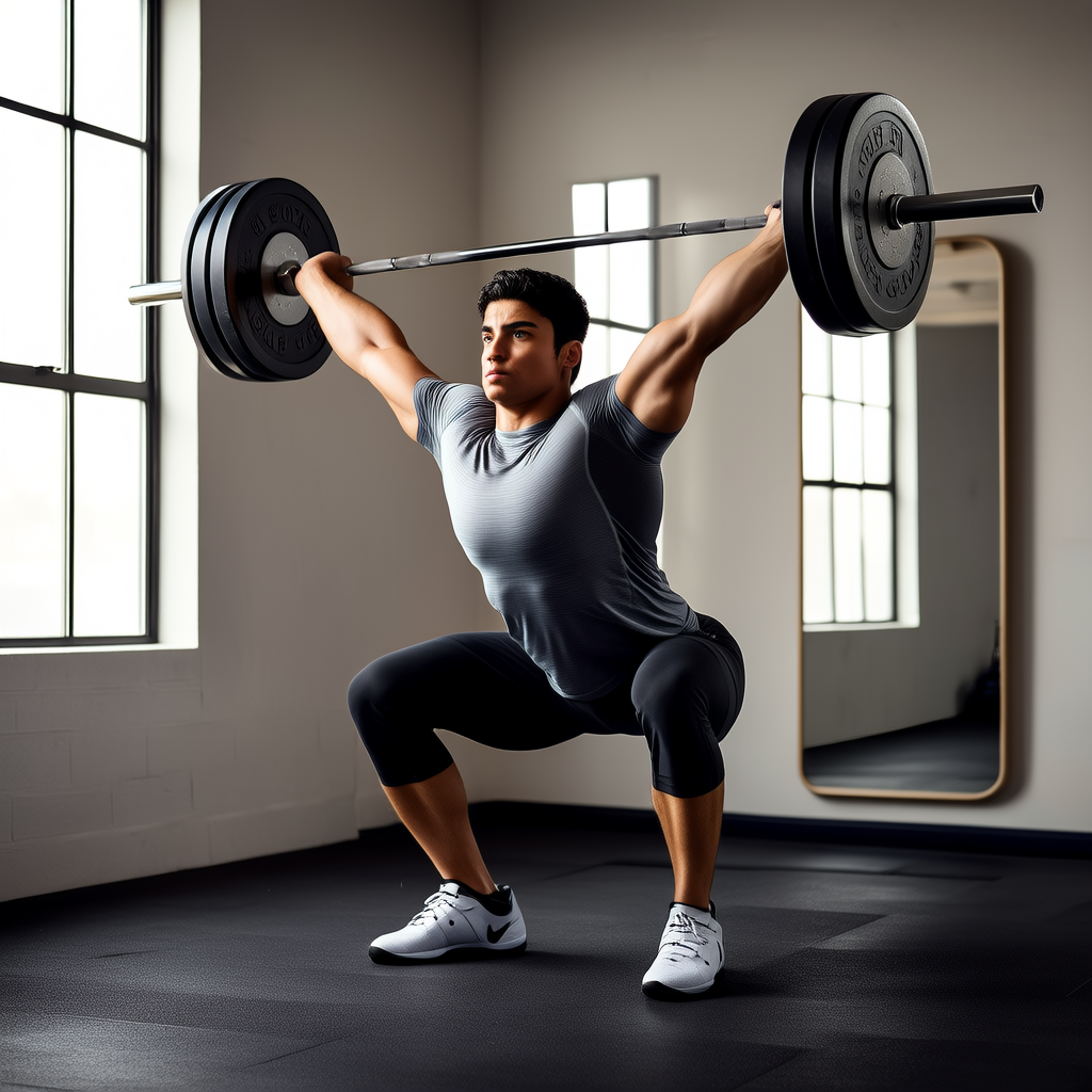 Person holding a single dumbbell vertically at chest level while performing a goblet squat with heels flat on the floor