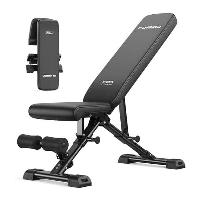FLYBIRD WB5 Weight Bench, ASTM-Certified 800LBS Adjustable Weight Bench Workout