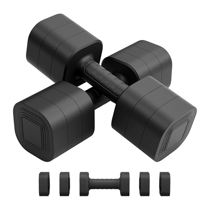 Ragebby Adjustable Dumbbell Set of 2, Weights for Men and Women at Home | Anti-s
