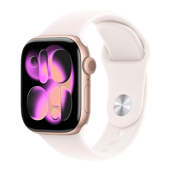 Apple Watch Series 11 [GPS 42mm] Smartwatch with Rose Gold Aluminum Case with Li