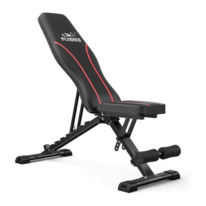 FLYBIRD WB2 Weight Bench, Utility Adjustable Weight Bench for Full Body Workout-