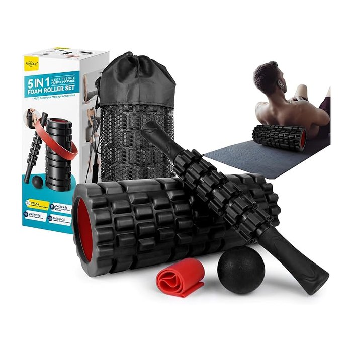 Krightlink 5-in-1 Foam Roller Set High Density Deep Tissue Muscle Massage | Musc