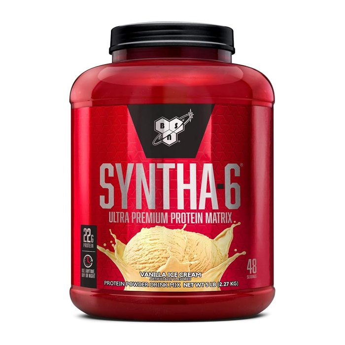 BSN SYNTHA-6 Premium Protein Powder, 6g Fiber, Whey Isolate, 48 Servings | Multi